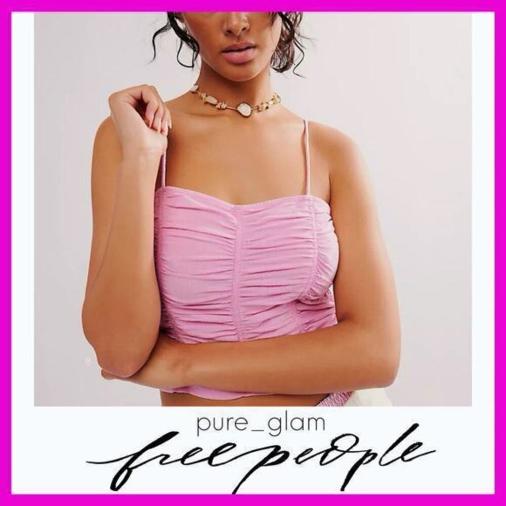 Free People ruched cropped top